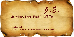 Jurkovics Emilián névjegykártya